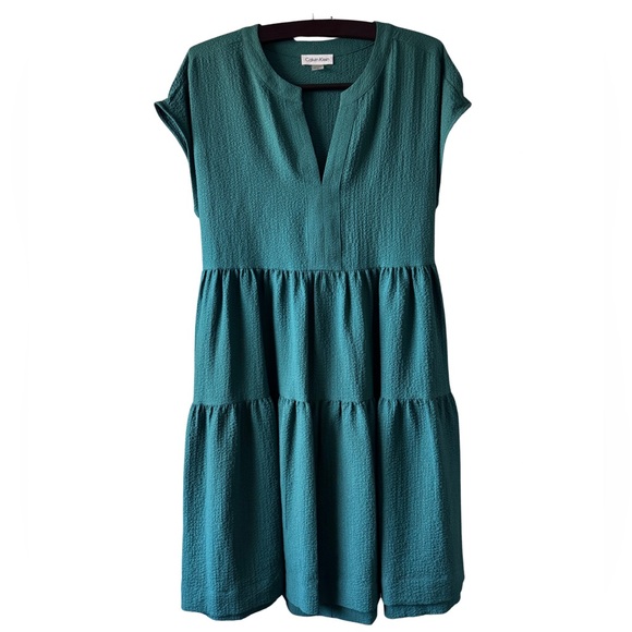 Calvin Klein Dresses & Skirts - Calvin Klein - Teal Popover Tie Midi Dress